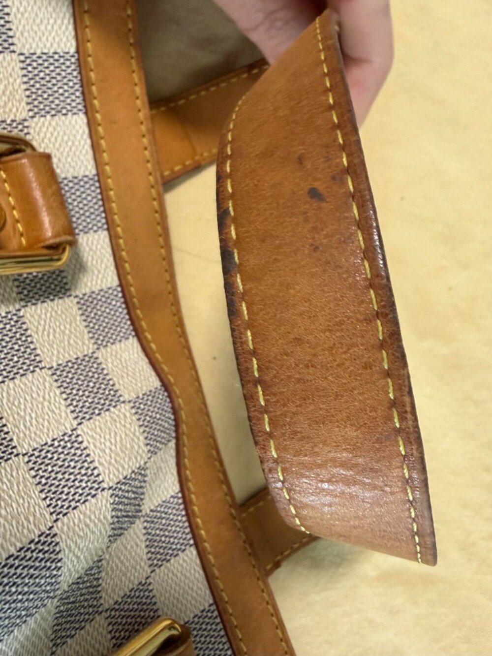 Louis Vuitton Hampstead PM Damier Azur Tote Bag | CheckCheck COA Included - Picture 7 of 16